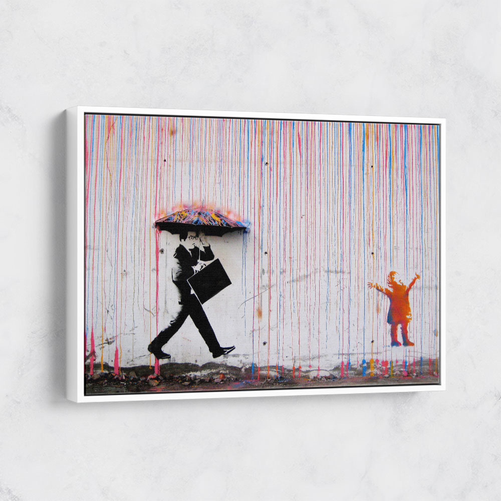 Colored Rain Wall Art